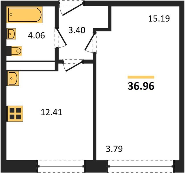 Фото №1: 1-комнатная квартира 37 м² - Краснодар, Черёмушки, мкр. Центральный внутригородской округ