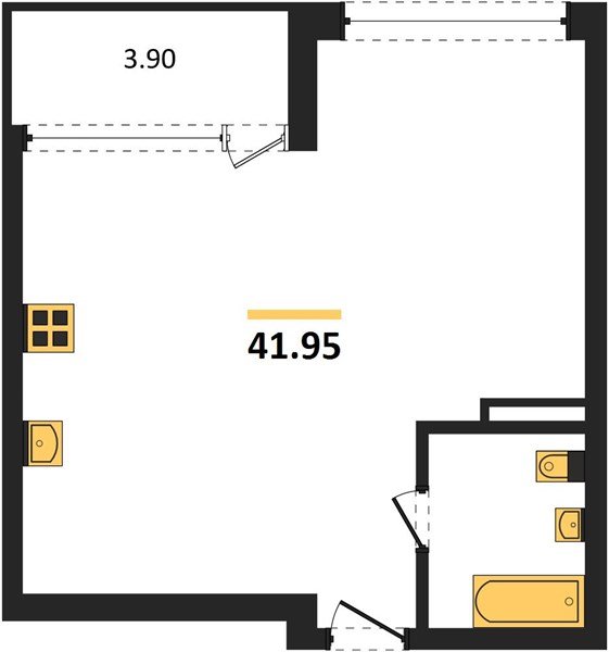 Фото №1: 1-комнатная квартира 41 м² - Краснодар, Черёмушки, мкр. Центральный внутригородской округ