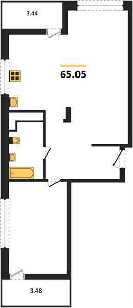 Фото №1: 2-комнатная квартира 65 м² - Краснодар, Черёмушки, мкр. Центральный внутригородской округ