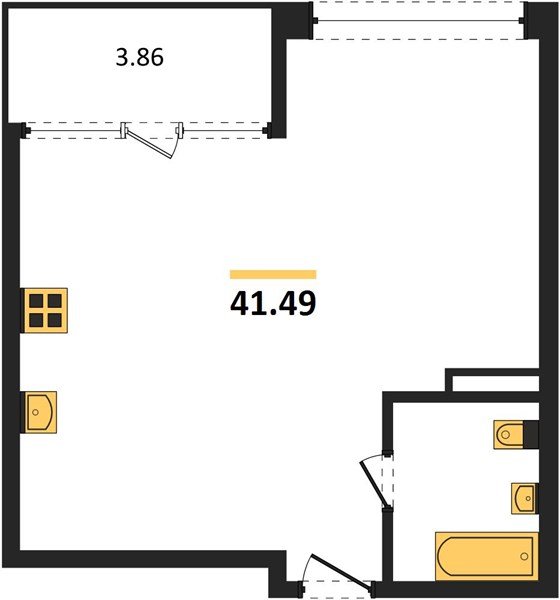 Фото №1: 1-комнатная квартира 41 м² - Краснодар, Черёмушки, мкр. Центральный внутригородской округ