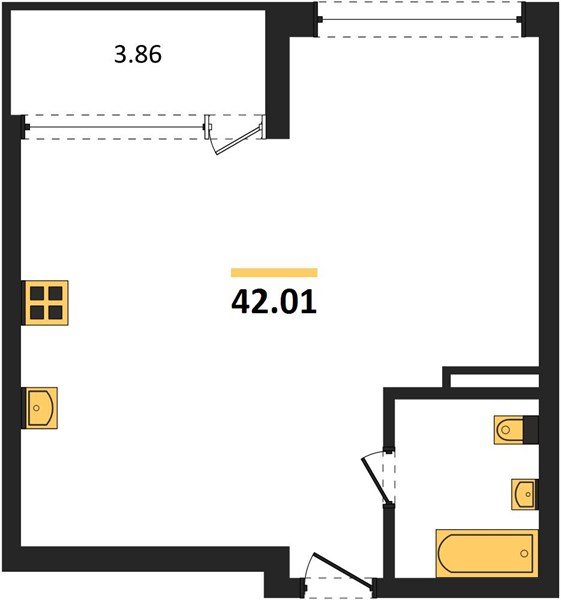 Фото №1: 1-комнатная квартира 42 м² - Краснодар, Черёмушки, мкр. Центральный внутригородской округ