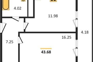Фото №1: 1-комнатная квартира 43 м² - Знаменский, мкр. Родные Просторы, ул. Природная, 10Бк20