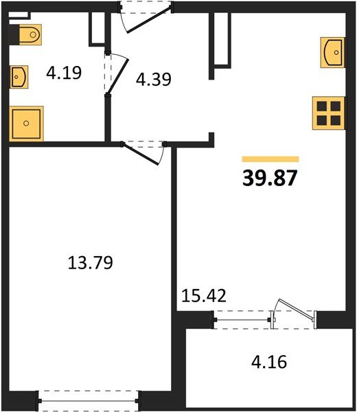 Фото №1: 1-комнатная квартира 39 м² - Краснодар, Прикубанский внутригородской округ, мкр. жилой комплекс Друзья, ул. имени Б.С. Кудухова, 1