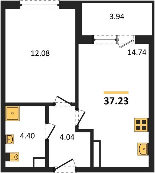 Фото №1: 1-комнатная квартира 36 м² - Краснодар, Прикубанский внутригородской округ, мкр. жилой комплекс Друзья