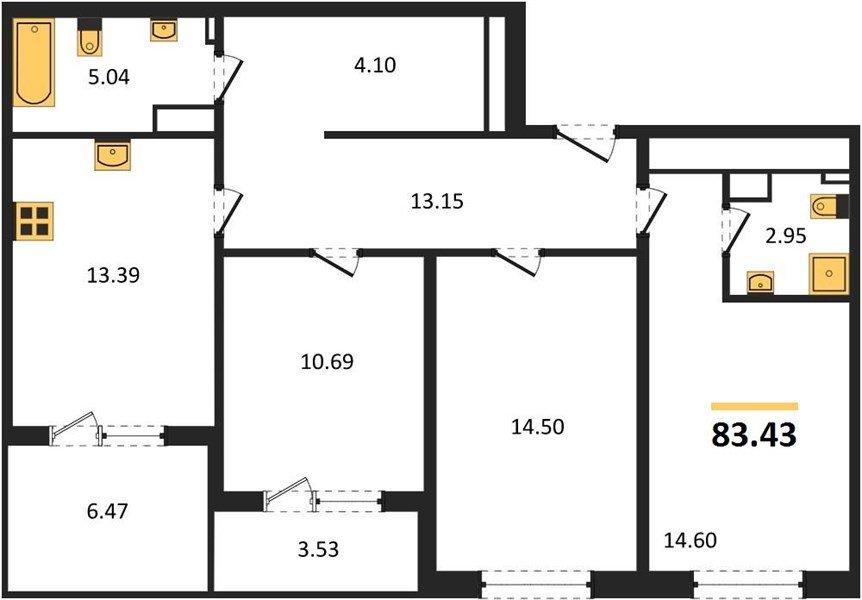 Фото №1: 3-комнатная квартира 82 м² - Краснодар, Прикубанский внутригородской округ, мкр. жилой комплекс Друзья