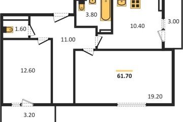 Фото №1: 2-комнатная квартира 62 м² - Краснодар, мкр. Прикубанский внутригородской округ, 