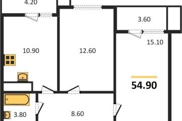 Фото №1: 2-комнатная квартира 54 м² - Новая Адыгея, 