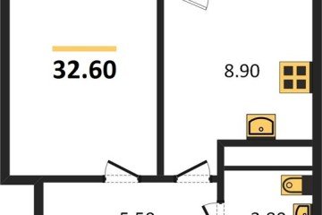 Фото №1: 1-комнатная квартира 32 м² - Новая Адыгея, 