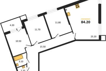 Фото №1: 3-комнатная квартира 84 м² - Краснодар, мкр. Парк Победы, 