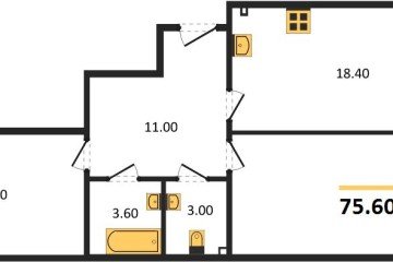 Фото №1: 2-комнатная квартира 75 м² - Краснодар, мкр. Парк Победы, 