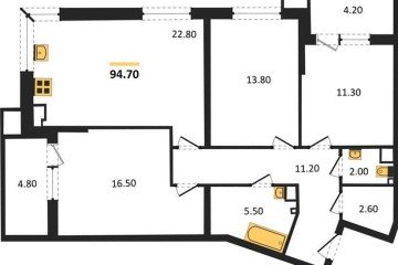 Фото №1: 3-комнатная квартира 95 м² - Краснодар, мкр. Парк Победы, 