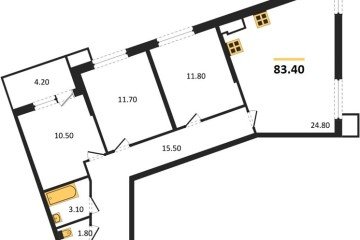 Фото №1: 3-комнатная квартира 83 м² - Краснодар, мкр. Парк Победы, 