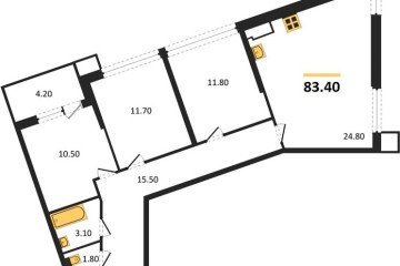 Фото №1: 3-комнатная квартира 84 м² - Краснодар, мкр. Парк Победы, 