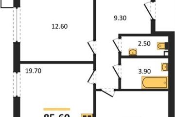 Фото №1: 3-комнатная квартира 86 м² - Краснодар, мкр. Парк Победы, 