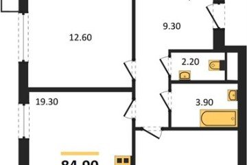 Фото №1: 3-комнатная квартира 84 м² - Краснодар, мкр. Парк Победы, 