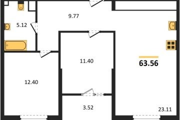 Фото №1: 2-комнатная квартира 63 м² - Краснодар, мкр. жилой квартал Патрики, 