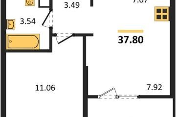 Фото №1: 1-комнатная квартира 37 м² - Краснодар, мкр. жилой квартал Патрики,