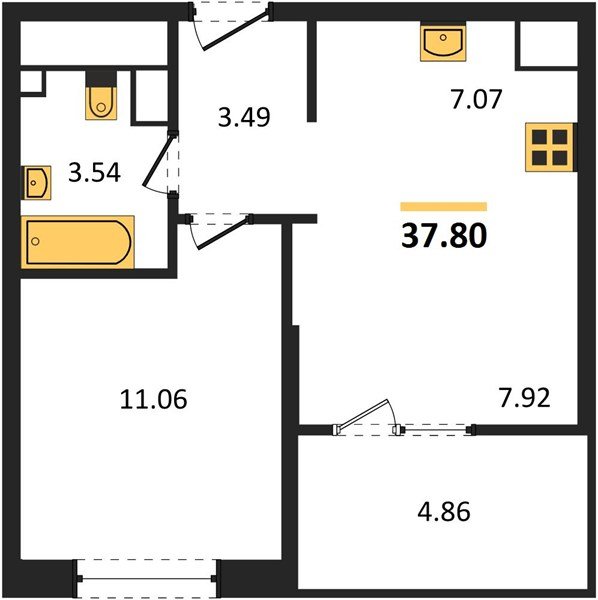 Фото №1: 1-комнатная квартира 37 м² - Краснодар, Карасунский внутригородской округ, Хлопчато-бумажный Комбинат, мкр. жилой квартал Патрики