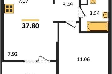 Фото №1: 1-комнатная квартира 37 м² - Краснодар, мкр. жилой квартал Патрики,