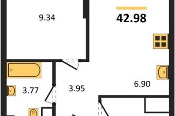 Фото №1: 1-комнатная квартира 42 м² - Краснодар, мкр. жилой квартал Патрики, 