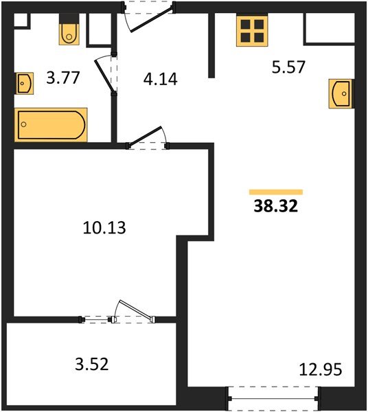 Фото №1: 1-комнатная квартира 38 м² - Краснодар, Карасунский внутригородской округ, Хлопчато-бумажный Комбинат, мкр. жилой квартал Патрики