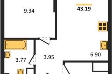 Фото №1: 1-комнатная квартира 43 м² - Краснодар, мкр. жилой квартал Патрики, 