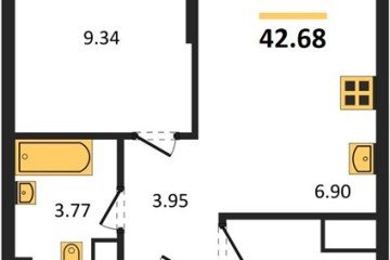 Фото №1: 1-комнатная квартира 42 м² - Краснодар, мкр. жилой квартал Патрики, 