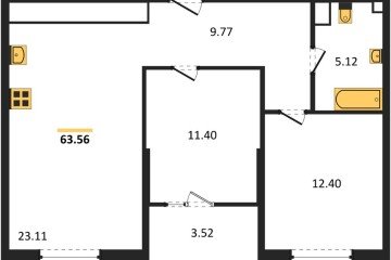 Фото №1: 2-комнатная квартира 63 м² - Краснодар, мкр. жилой квартал Патрики, 