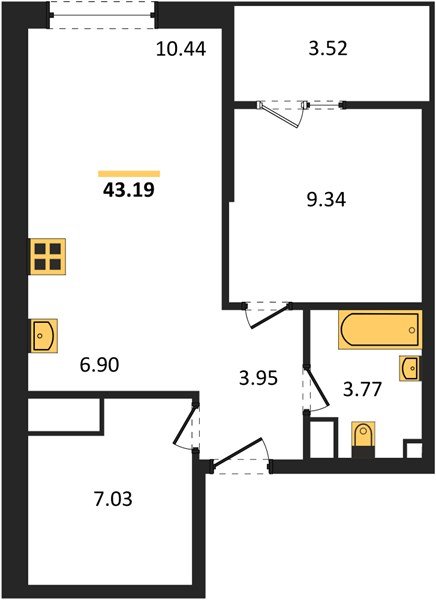 Фото №1: 1-комнатная квартира 42 м² - Краснодар, жилой квартал Патрики, 