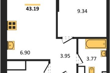 Фото №1: 1-комнатная квартира 42 м² - Краснодар, мкр. жилой квартал Патрики, 