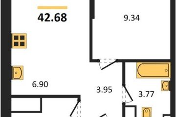 Фото №1: 1-комнатная квартира 42 м² - Краснодар, мкр. жилой квартал Патрики, 