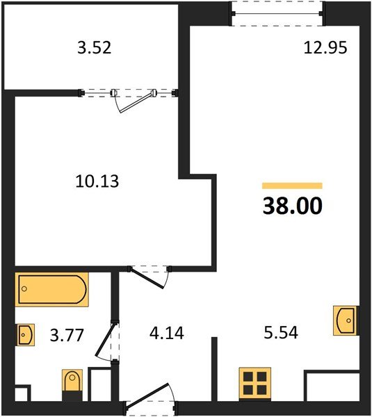 Фото №1: 1-комнатная квартира 38 м² - Краснодар, Карасунский внутригородской округ, Хлопчато-бумажный Комбинат, мкр. жилой квартал Патрики