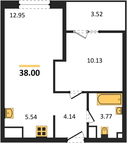 Фото №1: 1-комнатная квартира 38 м² - Краснодар, Карасунский внутригородской округ, Хлопчато-бумажный Комбинат, мкр. жилой квартал Патрики