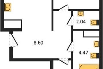 Фото №1: 2-комнатная квартира 60 м² - Краснодар, мкр. жилой квартал Патрики, 
