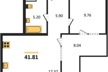 Фото №1: 1-комнатная квартира 41 м² - Краснодар, мкр. жилой квартал Патрики, 