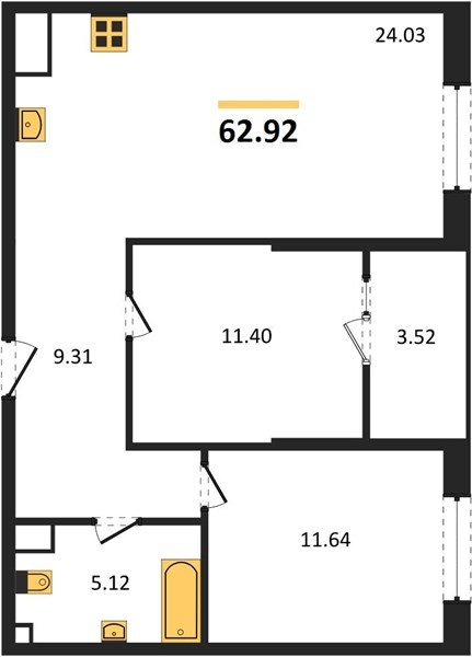 Фото №1: 2-комнатная квартира 62 м² - Краснодар, Карасунский внутригородской округ, Хлопчато-бумажный Комбинат, мкр. жилой квартал Патрики