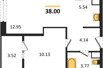 Фото №1: 1-комнатная квартира 38 м² - Краснодар, мкр. жилой квартал Патрики, 