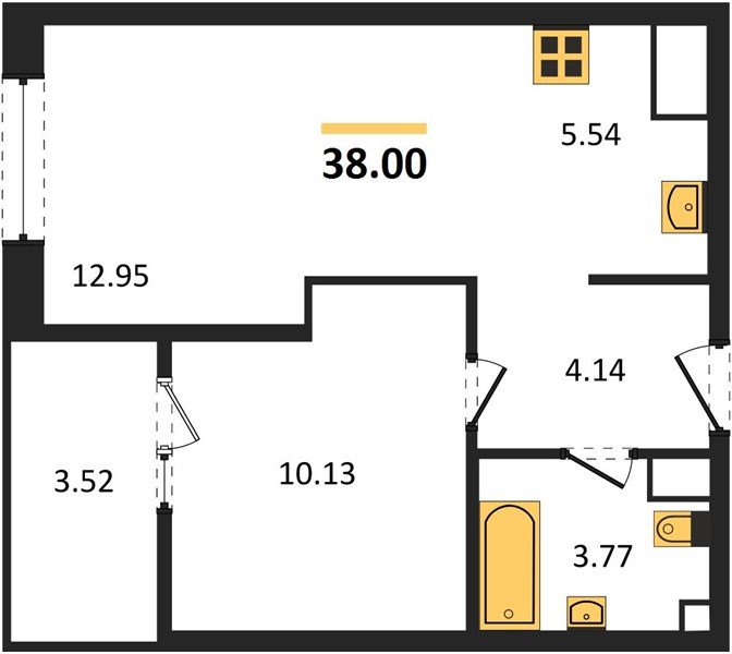 Фото №1: 1-комнатная квартира 38 м² - Краснодар, Карасунский внутригородской округ, Хлопчато-бумажный Комбинат, мкр. жилой квартал Патрики