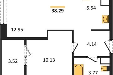 Фото №1: 1-комнатная квартира 38 м² - Краснодар, мкр. жилой квартал Патрики, 