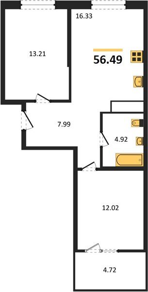 Фото №1: 2-комнатная квартира 56 м² - Краснодар, Карасунский внутригородской округ, Хлопчато-бумажный Комбинат, мкр. жилой квартал Патрики