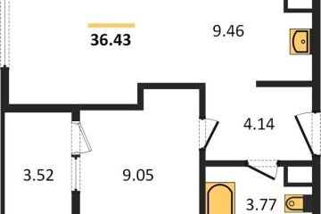 Фото №1: 1-комнатная квартира 36 м² - Краснодар, мкр. Карасунский внутригородской округ, 