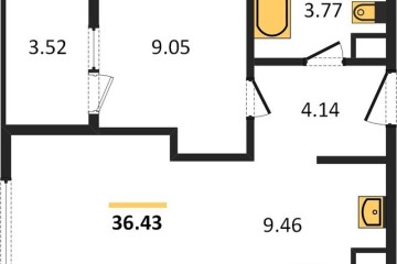 Фото №1: 1-комнатная квартира 36 м² - Краснодар, мкр. Карасунский внутригородской округ, 