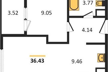 Фото №1: 1-комнатная квартира 36 м² - Краснодар, мкр. Карасунский внутригородской округ, 