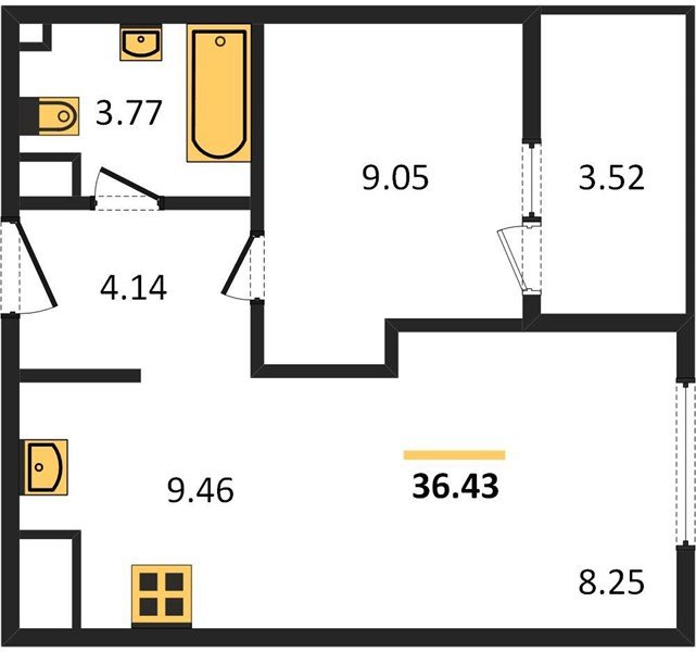 Фото №1: 1-комнатная квартира 36 м² - Краснодар, Хлопчато-бумажный Комбинат, жилой квартал Патрики, мкр. Карасунский внутригородской округ