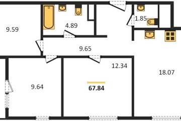 Фото №1: 3-комнатная квартира 67 м² - Краснодар, мкр. Карасунский внутригородской округ, 