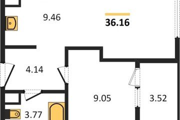Фото №1: 1-комнатная квартира 36 м² - Краснодар, мкр. Карасунский внутригородской округ, 