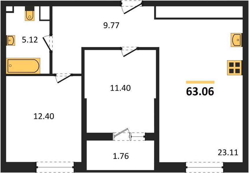 Фото №1: 2-комнатная квартира 64 м² - Краснодар, Карасунский внутригородской округ, Хлопчато-бумажный Комбинат, мкр. жилой квартал Патрики