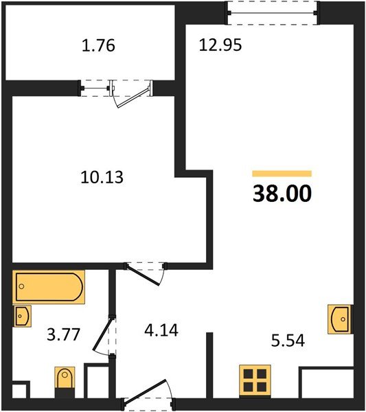 Фото №1: 1-комнатная квартира 38 м² - Краснодар, Хлопчато-бумажный Комбинат, жилой квартал Патрики, мкр. Карасунский внутригородской округ