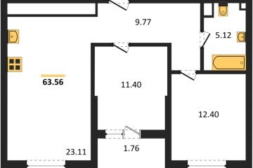 Фото №1: 2-комнатная квартира 62 м² - Краснодар, мкр. Карасунский внутригородской округ, 