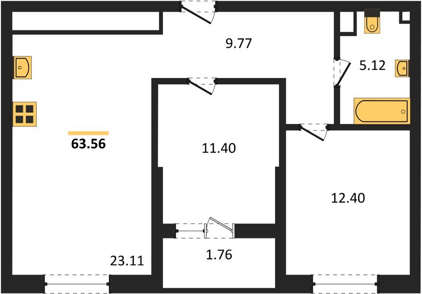 Фото №1: 2-комнатная квартира 62 м² - Краснодар, Хлопчато-бумажный Комбинат, жилой квартал Патрики, мкр. Карасунский внутригородской округ
